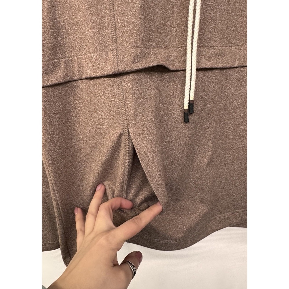 Women's Soft Knit‎ Hoodie Pullover Brown Heather Size L Super Comfy - Picture 4 of 8